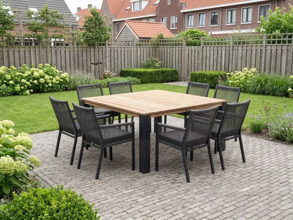 Manifesto Furniture Manifesto Rivola/ROUGH-X 170cm dining tuinset 9-delig, foto 5