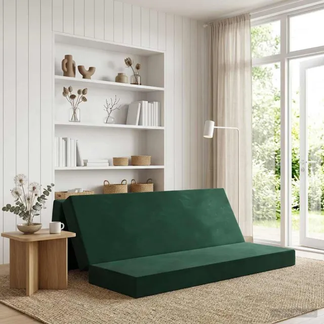 vidaXL Vouwbare Bankbed 200 x 67 x 45cm Donkergroen