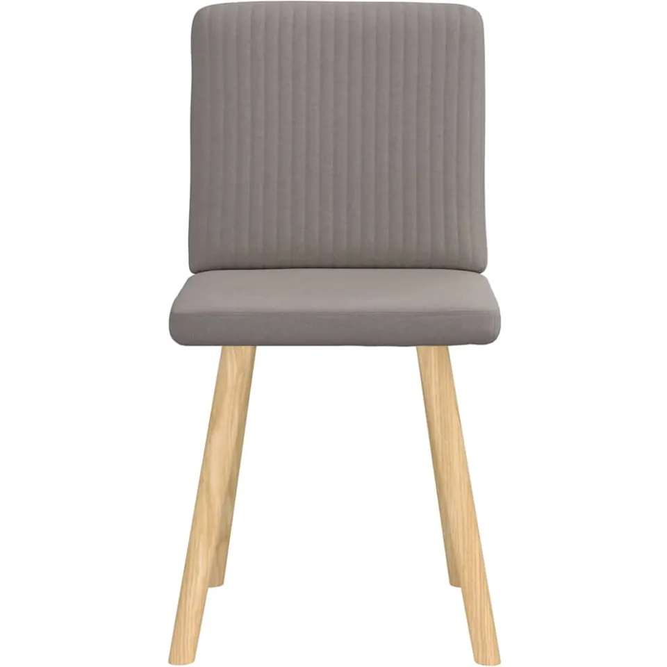vidaXL Eetkamerstoelen draaibaar 2 st stof taupe, foto 4