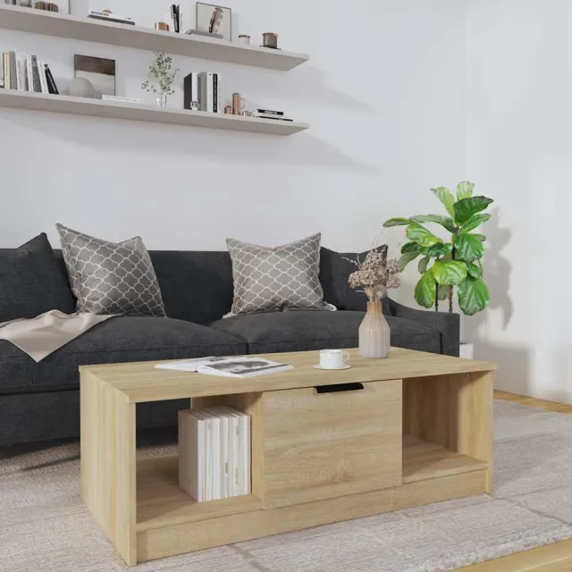 vidaXL Salontafel 102x50x36 cm bewerkt hout sonoma eikenkleurig, foto 2