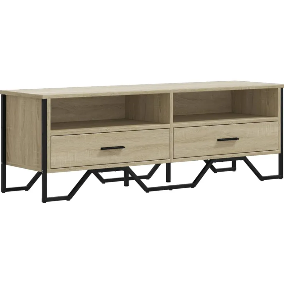 vidaXL Tv-meubel 122x34x41 cm bewerkt hout sonoma eikenkleurig, foto 3