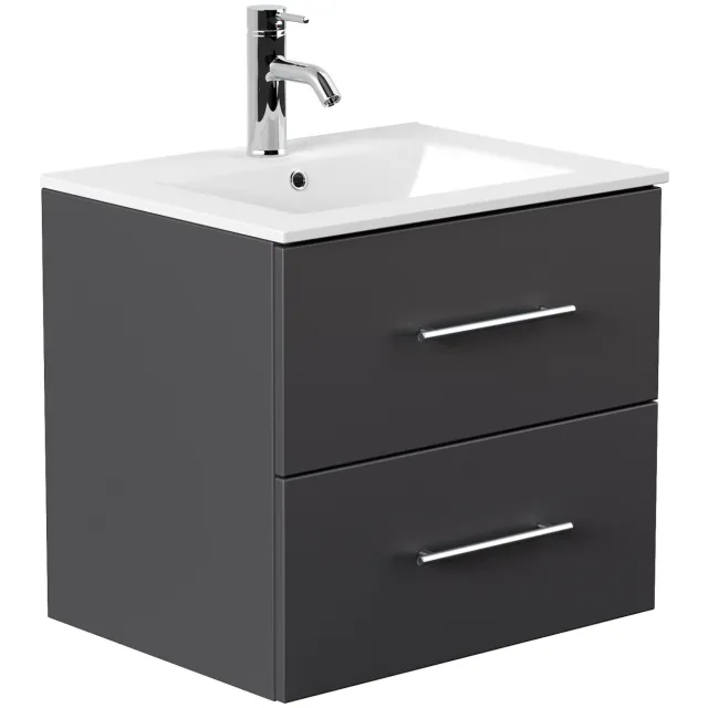 Wastafelkast Odin Antraciet 60 cm Grijs
