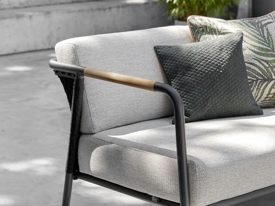 Apple Bee Elle stoel-bank loungeset 5-delig zwart, foto 2