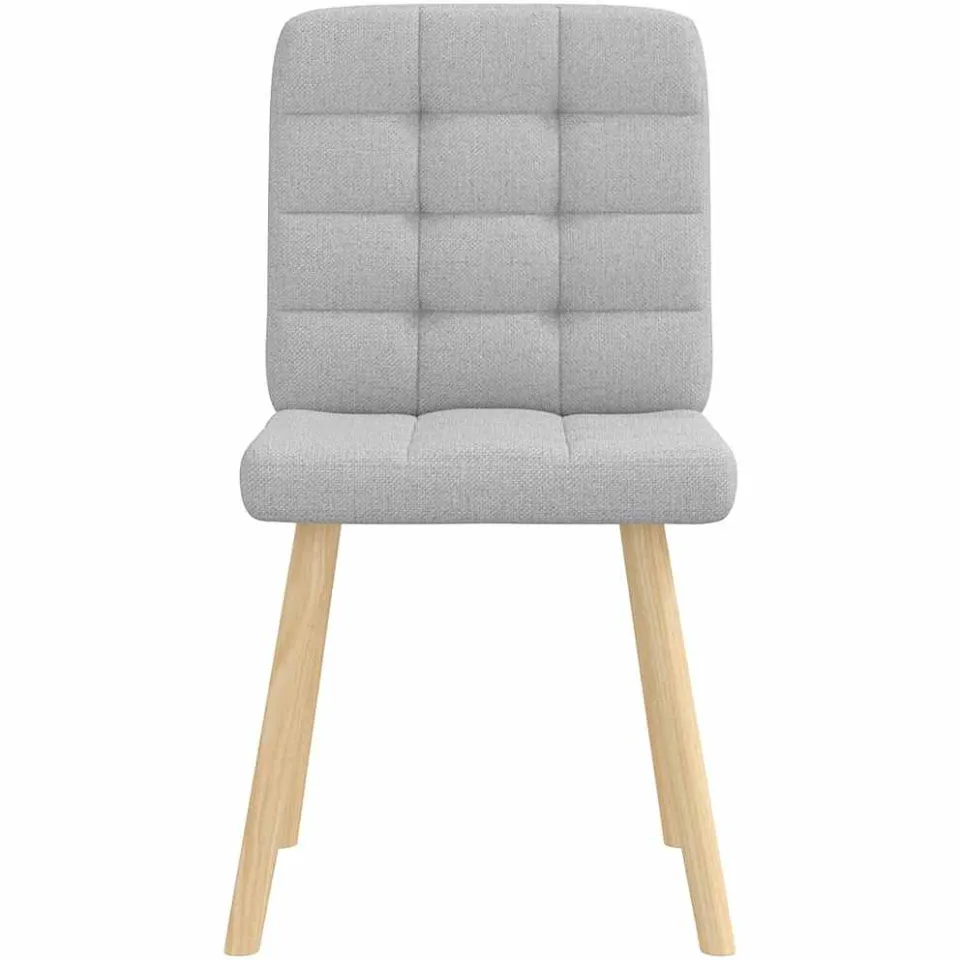 vidaXL Eetkamerstoelen 2 st stof wolk grijs
