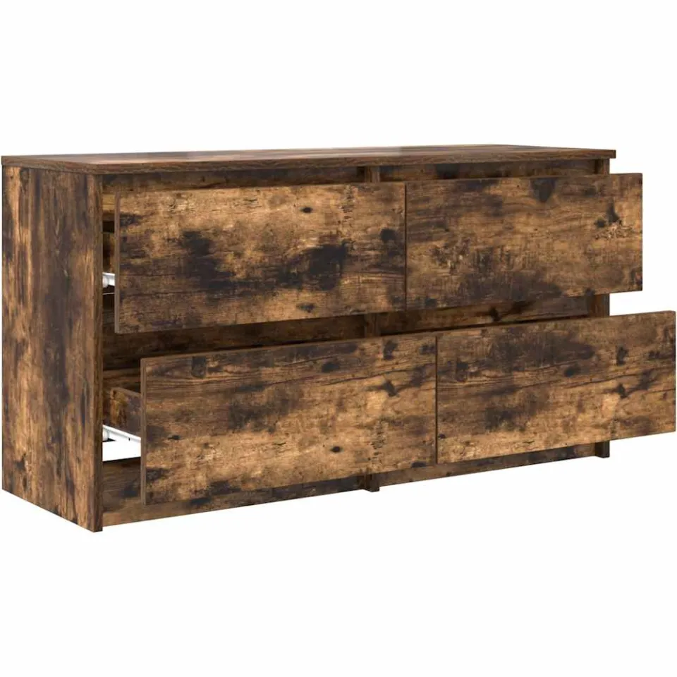 vidaXL Tv-meubel 100x35x54 cm bewerkt hout gerookt eikenkleurig, foto 4