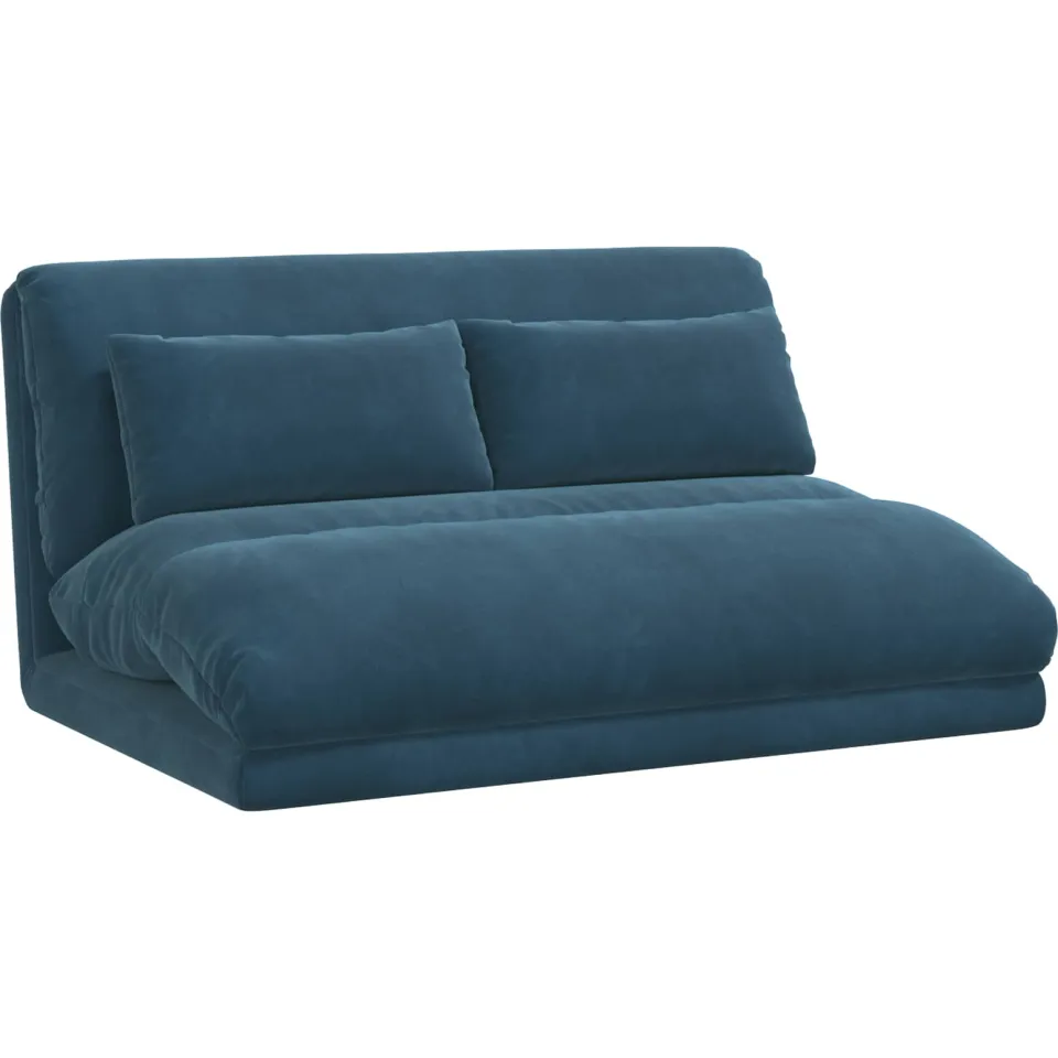 vidaXL Verstelbare vlo stoelen Blauw Fluweel