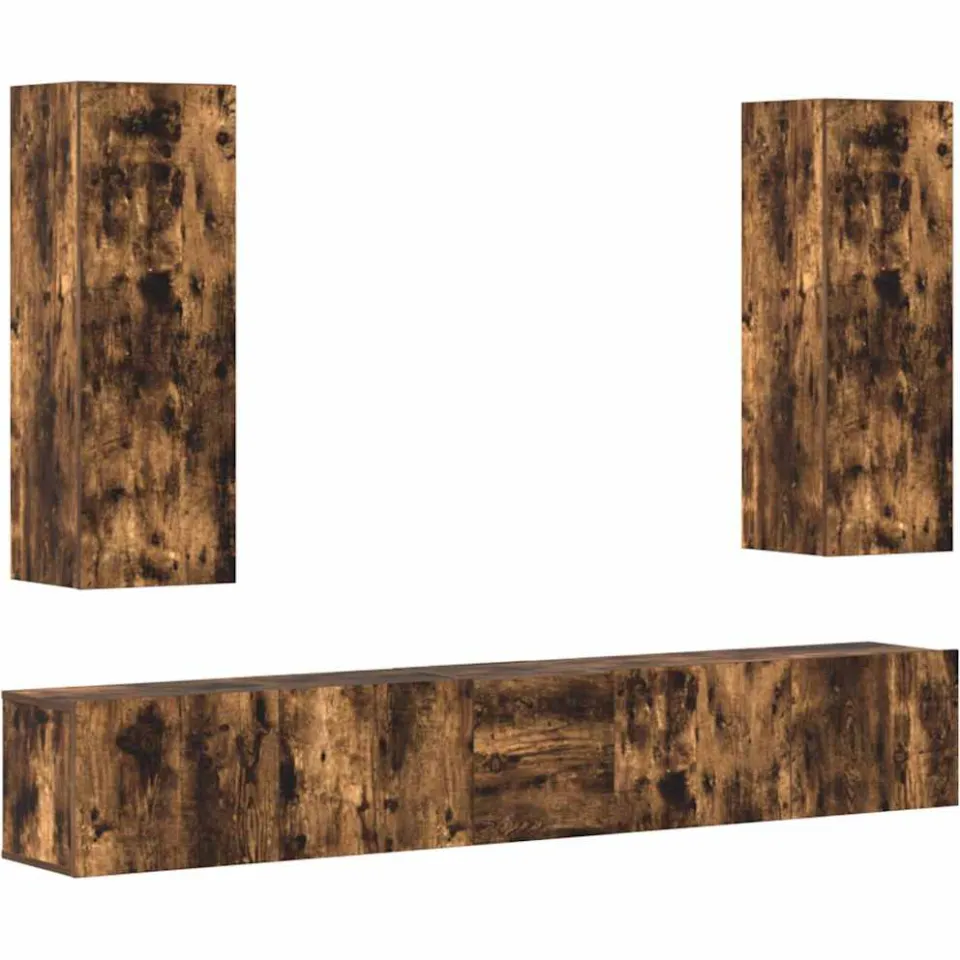 vidaXL 5-delige Tv-meubelset bewerkt hout gerookt eikenkleurig, foto 3