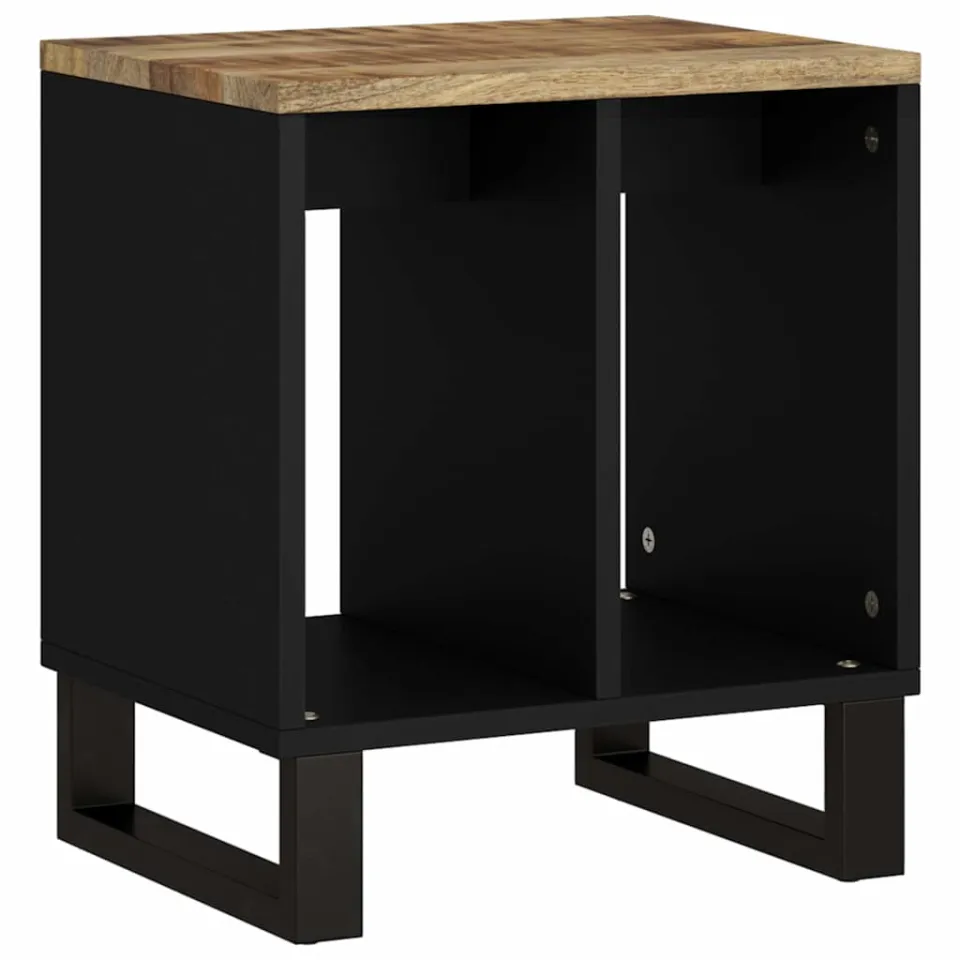 vidaXL Bijzettafel 40x31x46 cm massief mangohout en bewerkt hout Bruin