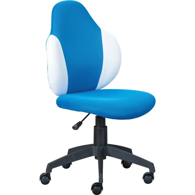 Interlink SAS Bureaustoel Jessie - blauw/ wit - Interlink - Zitmeubelen - Blauw - Polyester - Zitmeubelen