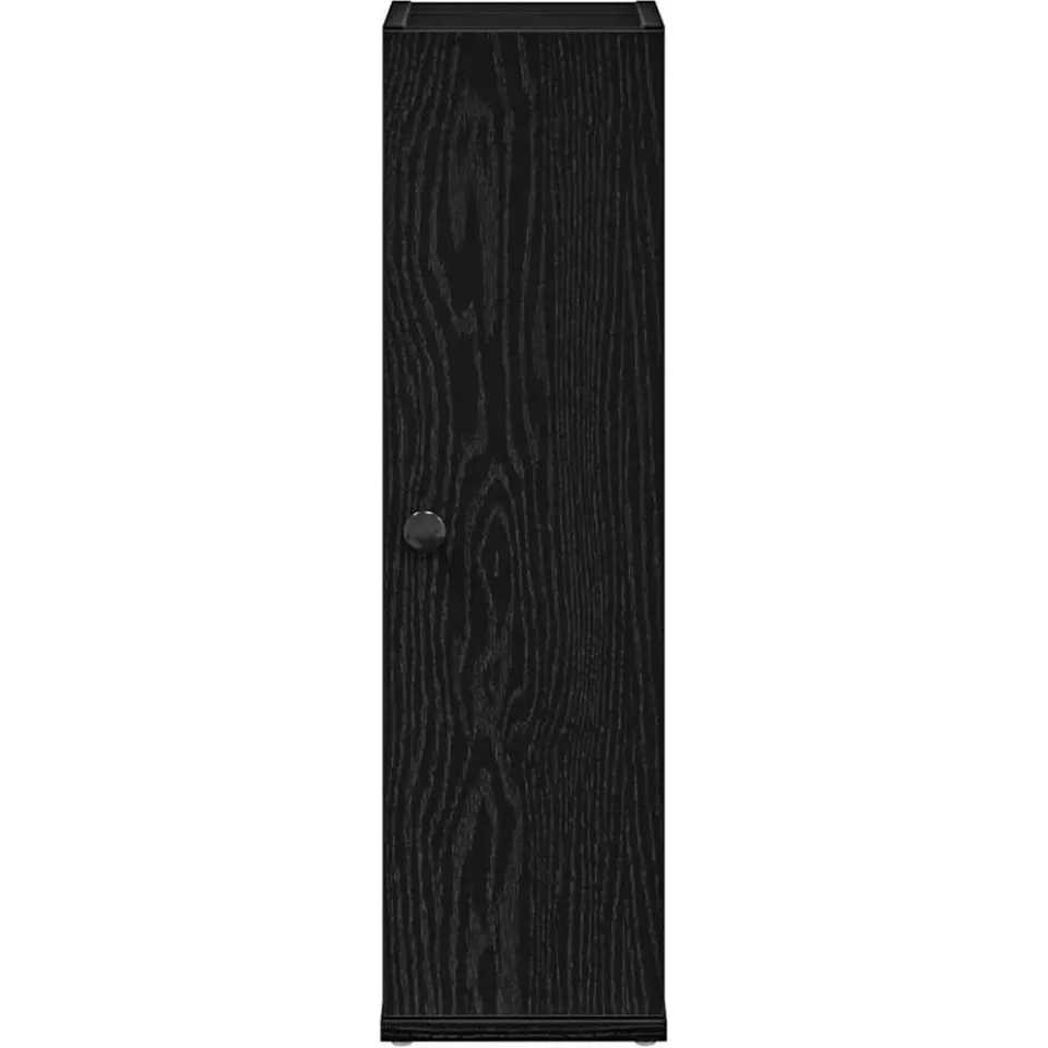 vidaXL Badkamerkast met rolhouder 20,5x22x72 cm zwart, foto 3