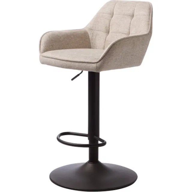 Meubelplaats Barstoel Nolan vierkant zandbeige - Brego 31 - hoogteverstelbaar - draaibaar - barstoelen set van 2
