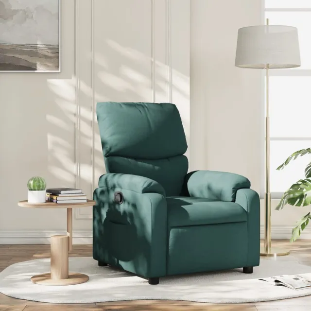 vidaXL Fauteuil verstelbaar stof donkergroen