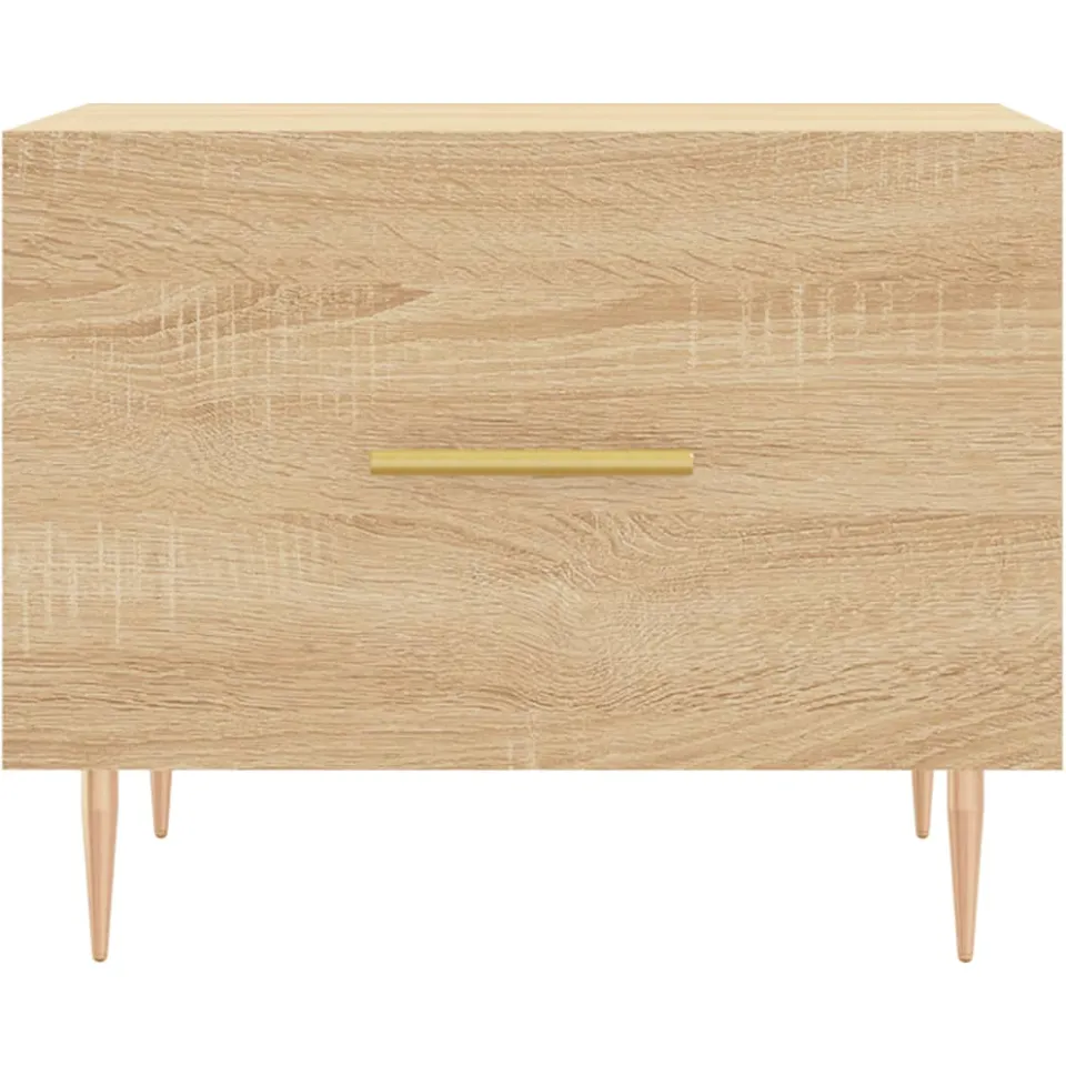 vidaXL Salontafel 50x50x35 cm bewerkt hout sonoma eikenkleurig