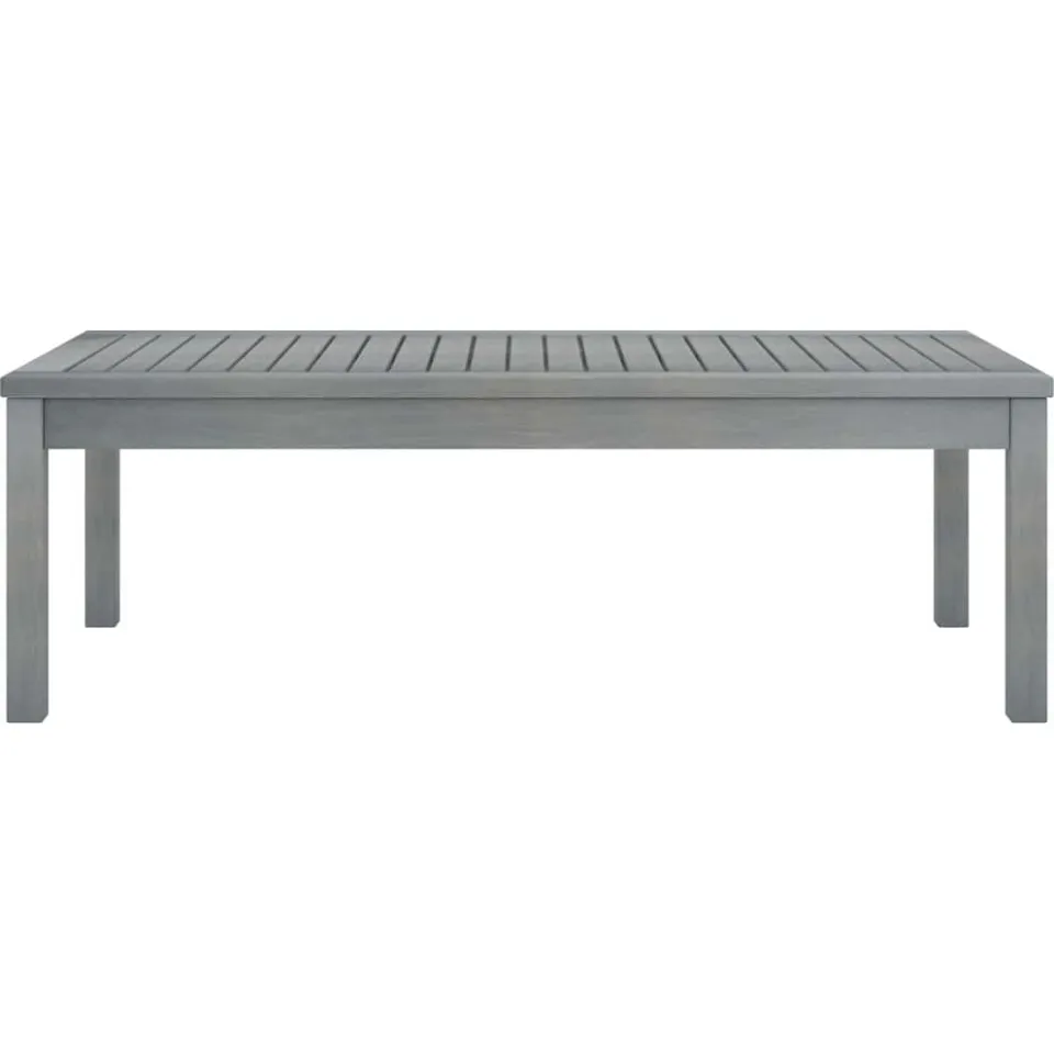 vidaXL Salontafel 100x50x33 cm massief acaciahout grijs, foto 2