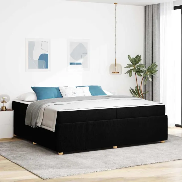 vidaXL Bedframe Zwart 200 x 200 cm Stof