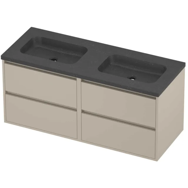 Proline Rollo Badmeubelset Hardsteen Elegant 4 Laden 120x46x54 cm Blue Stone Soft Linen Beige