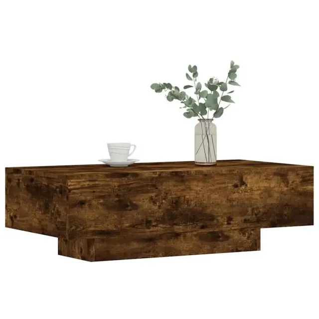 VILIMA Salontafel - 100x49,5x31 cm - Gerookt eiken - Hoogwaardig hout - Glad oppervlak - Makkelijk schoonmaken - Moderne stijl Bruin