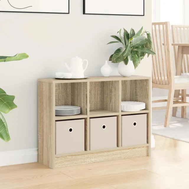 vidaXL Dressoir Sonoma Eiken 73,5 x 22,5 x 53,5 cm Bruin