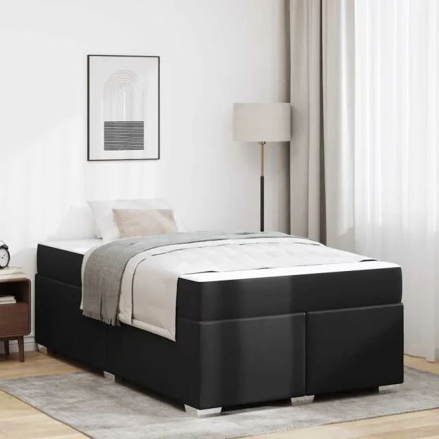 vidaXL Bedframe Zwart 120 x 190 cm PVC