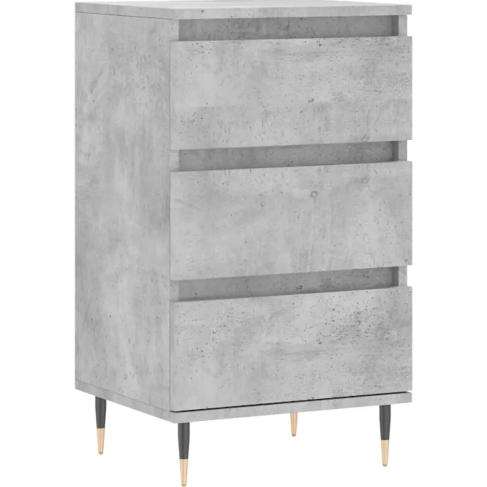 vidaXL Dressoir 40x35x70 cm bewerkt hout betongrijs grijs, foto 3