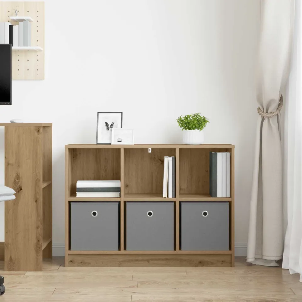 vidaXL Dressoir Artisan Eiken 88,5 x 27,5 x 63,5 cm, foto 4