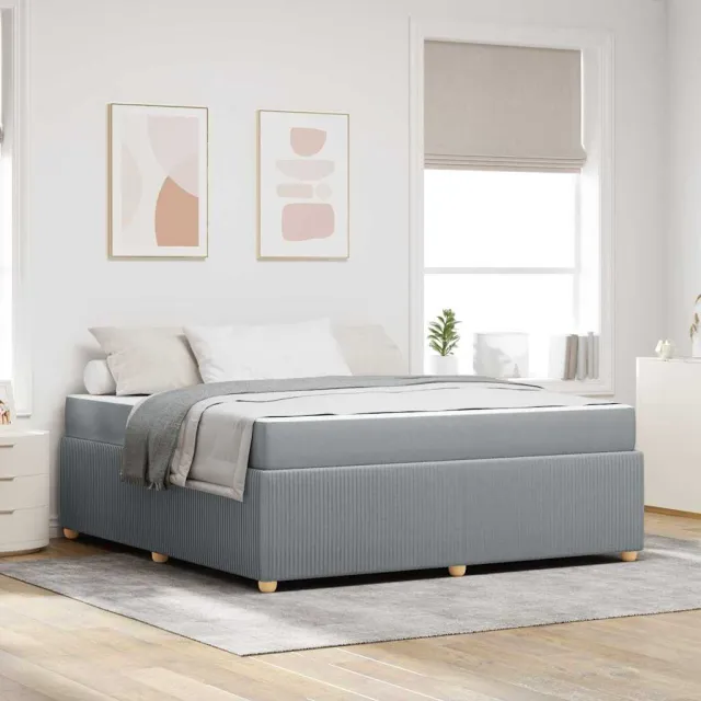 vidaXL Bedframe Lichtgrijs 180 x 200 cm Stof