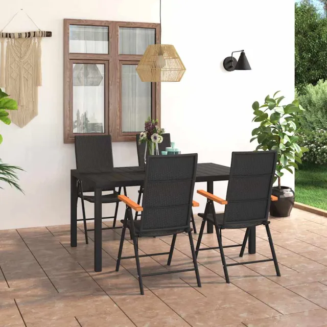 vidaXL 5-delige Tuinset zwart en bruin, foto 2