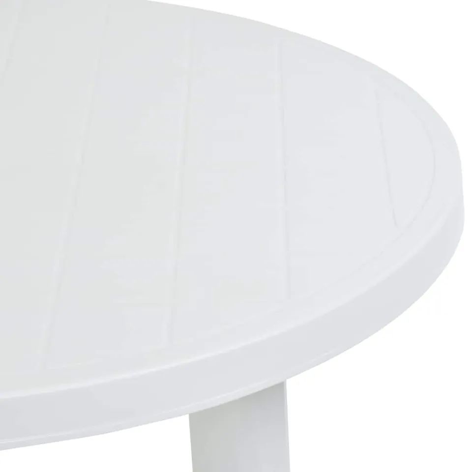 vidaXL Tuintafel 89 cm kunststof wit, foto 4