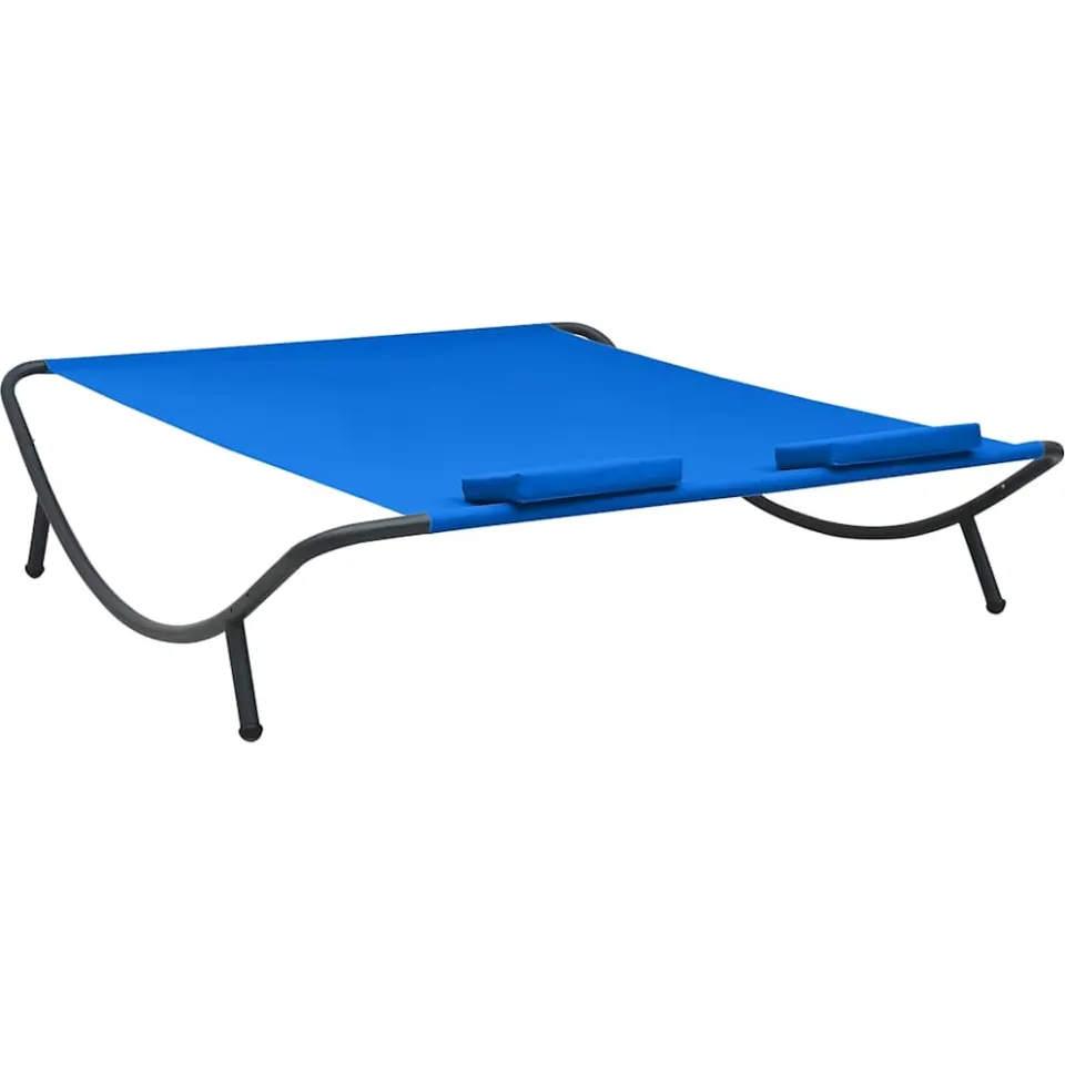 vidaXL Loungebed stof blauw, foto 3