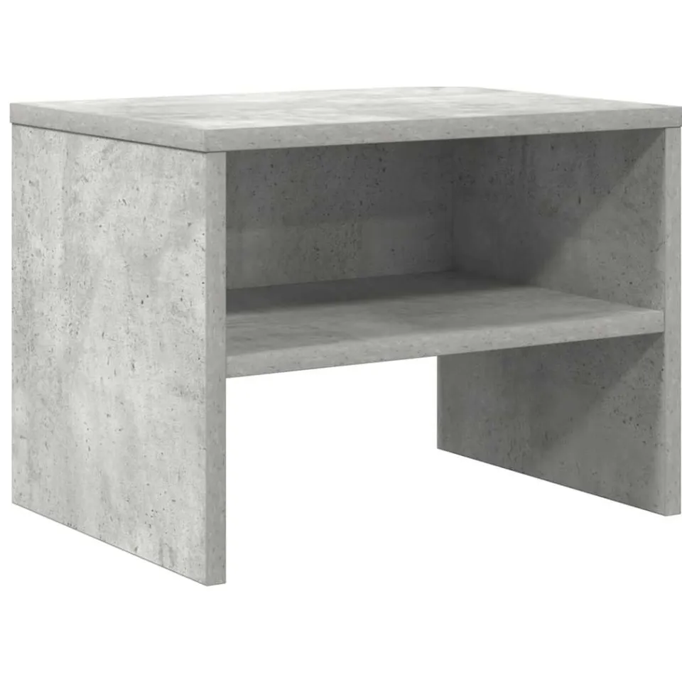 vidaXL Nachtkastje 40x30x30 cm bewerkt hout betongrijs