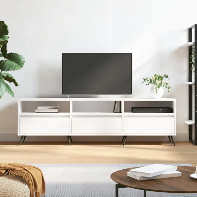 vidaXL Tv-meubel 150x30x44,5 cm bewerkt hout wit, foto 2