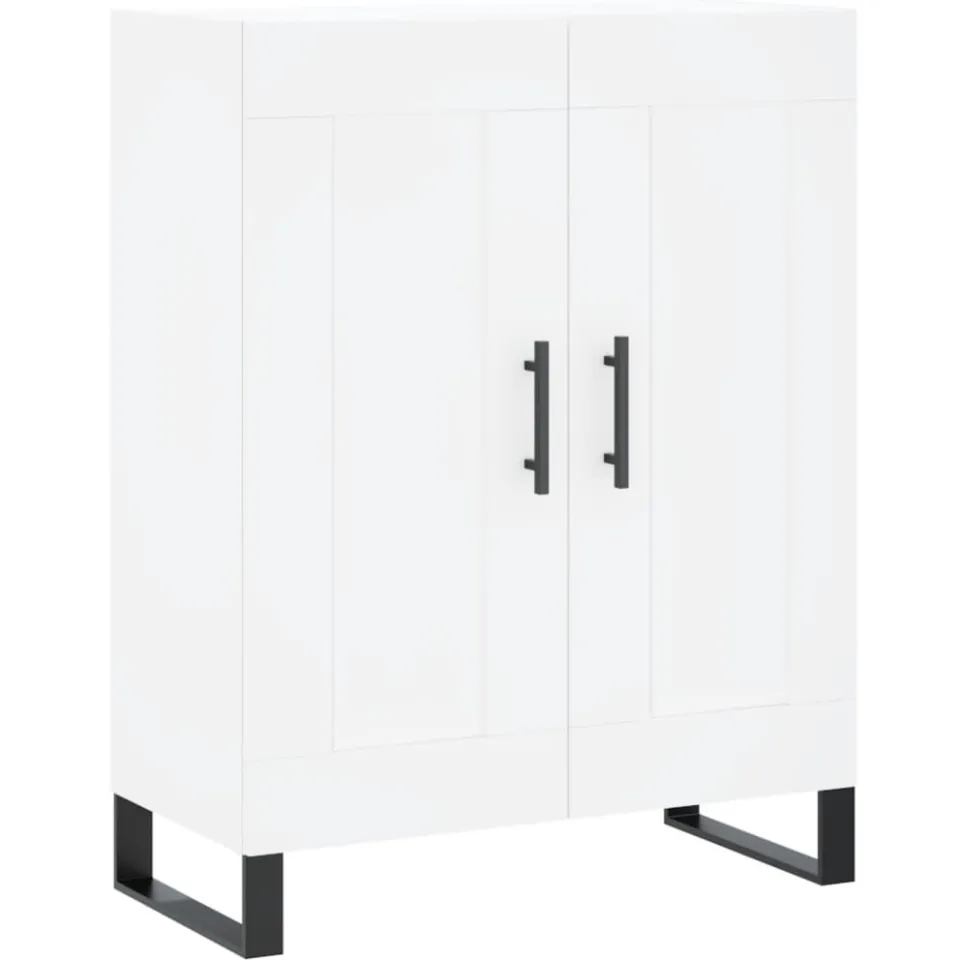 vidaXL Dressoir 69,5x34x90 cm bewerkt hout wit, foto 3
