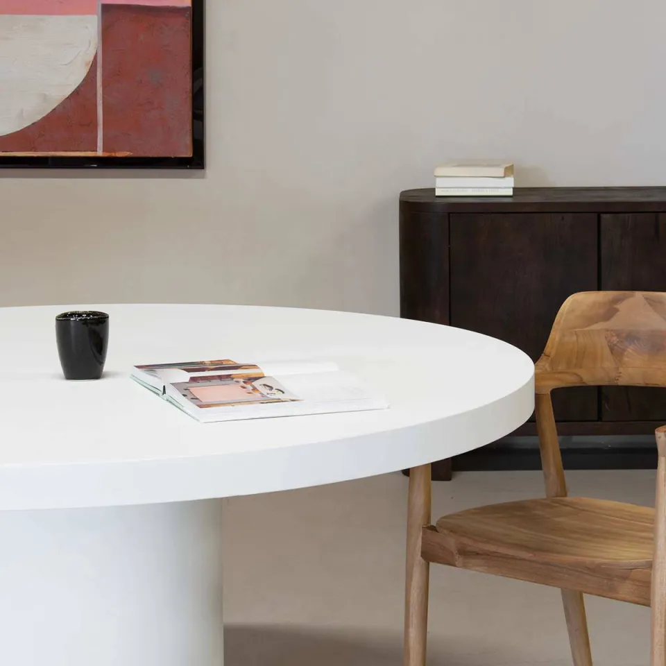 Giga Meubel Eettafel Eden - Rond - Composiet - 120cm, foto 3
