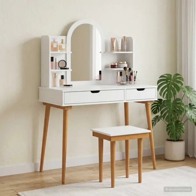 vidaXL Plafondtafel FAUSKE Wit 112 x 50 x 78 cm, foto 2
