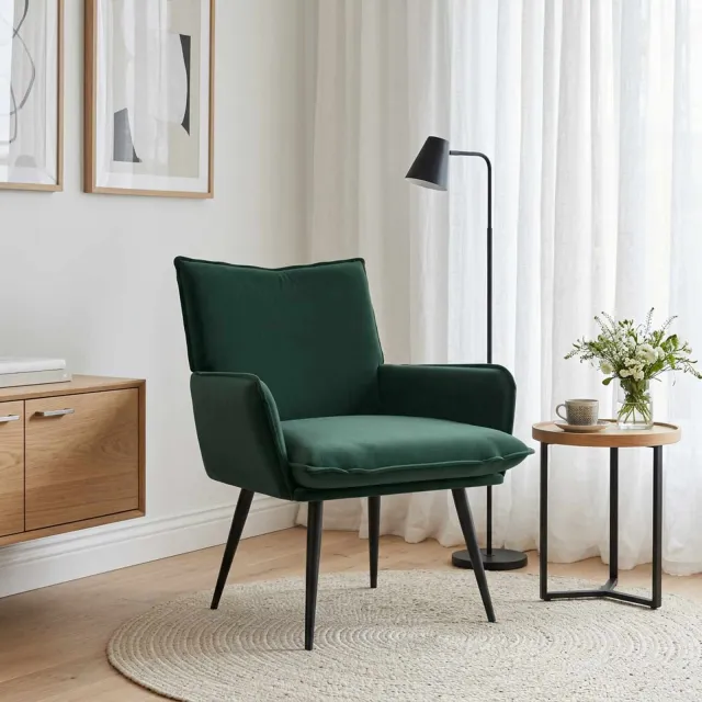 vidaXL Fauteuil Donkergroen fluweel Bosgroen