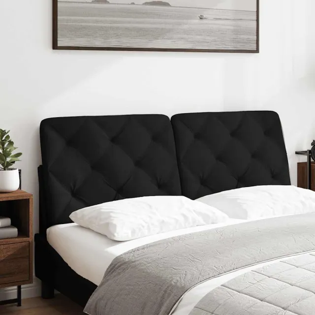 vidaXL Hoofdbordkussen 120 cm stof zwart