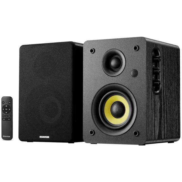Duraxl Actieve boekenplankluidsprekers - 80 W - Creator- en muziekmodus - 4 inch Zwart