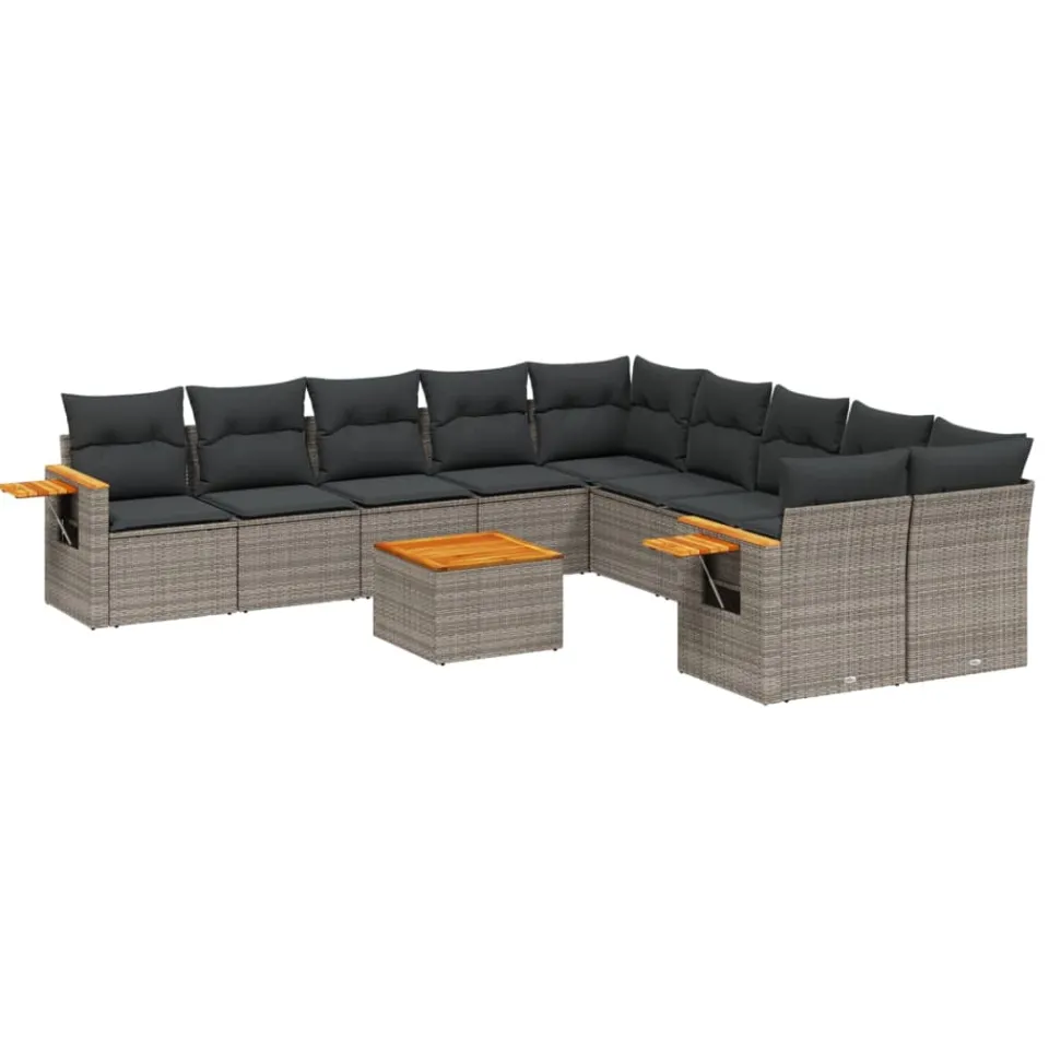 vidaXL Patio Sofa Set 10-zits Grey, foto 3