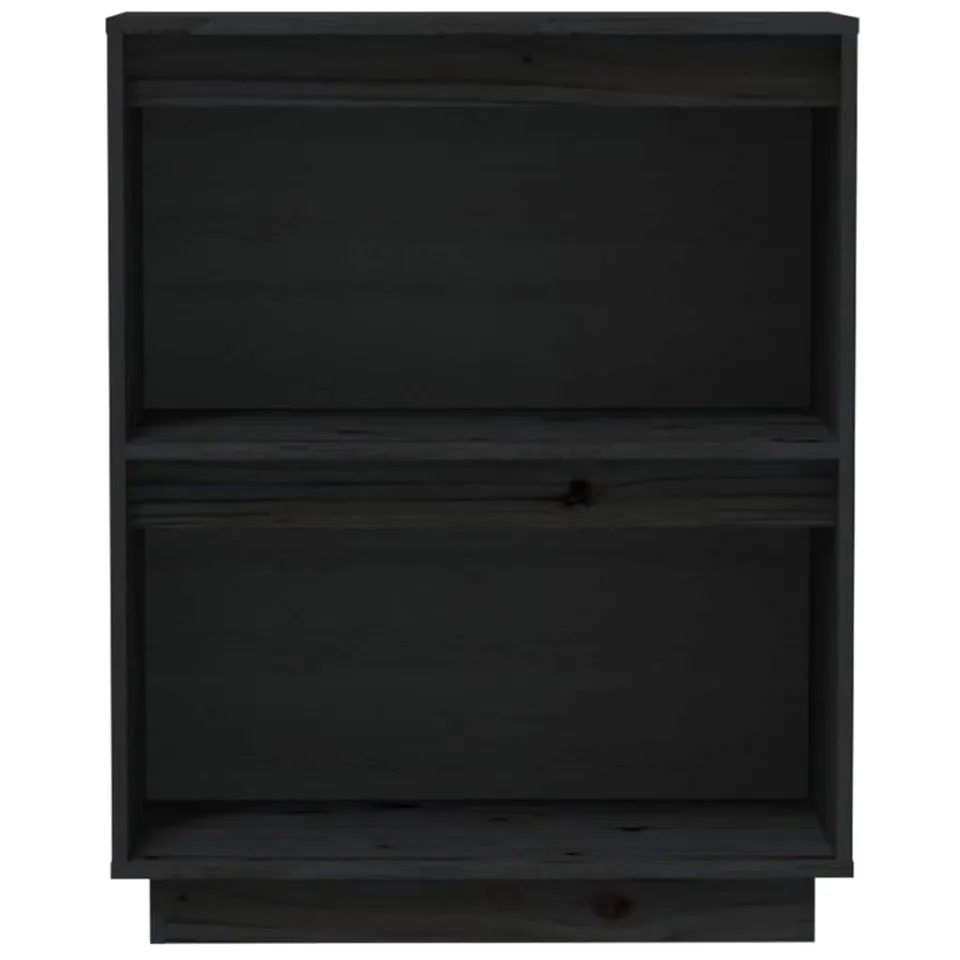vidaXL Wandkast 60x34x75 cm massief grenenhout zwart, foto 4