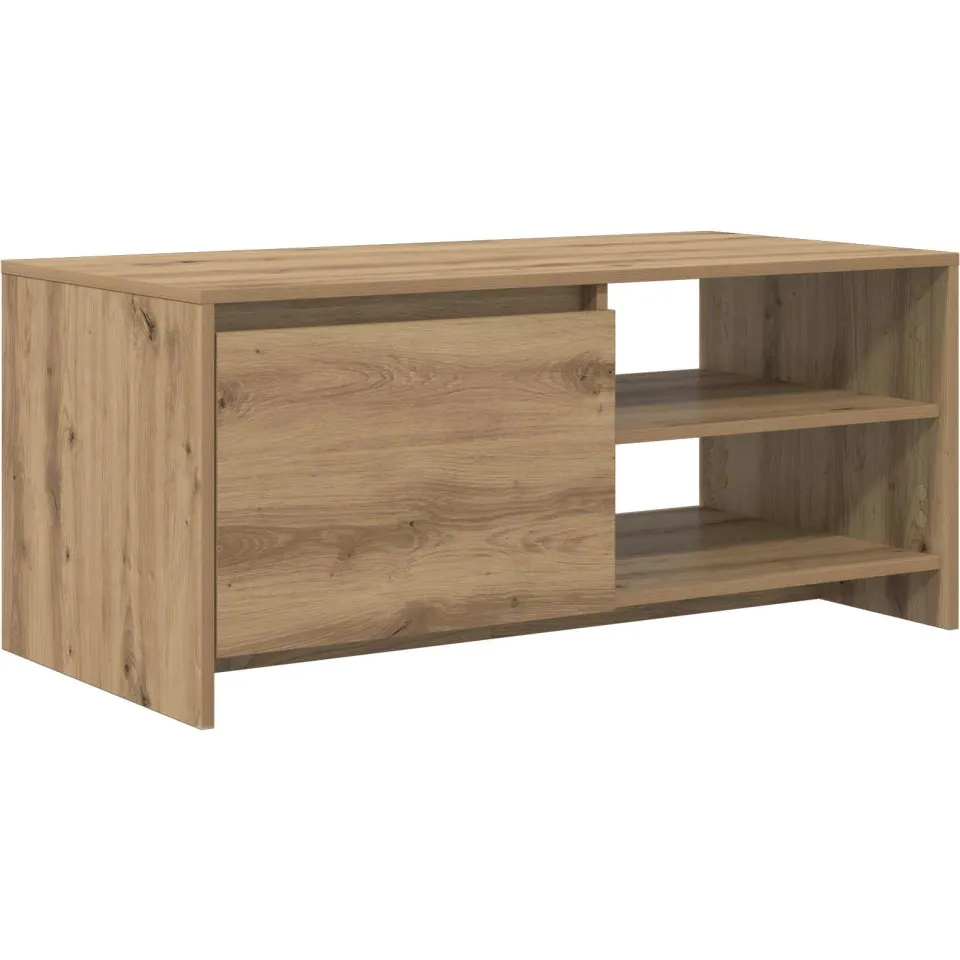 vidaXL Salontafel Artisanaal eiken 102 x 50 x 45 cm Bewerkt hout Bruin