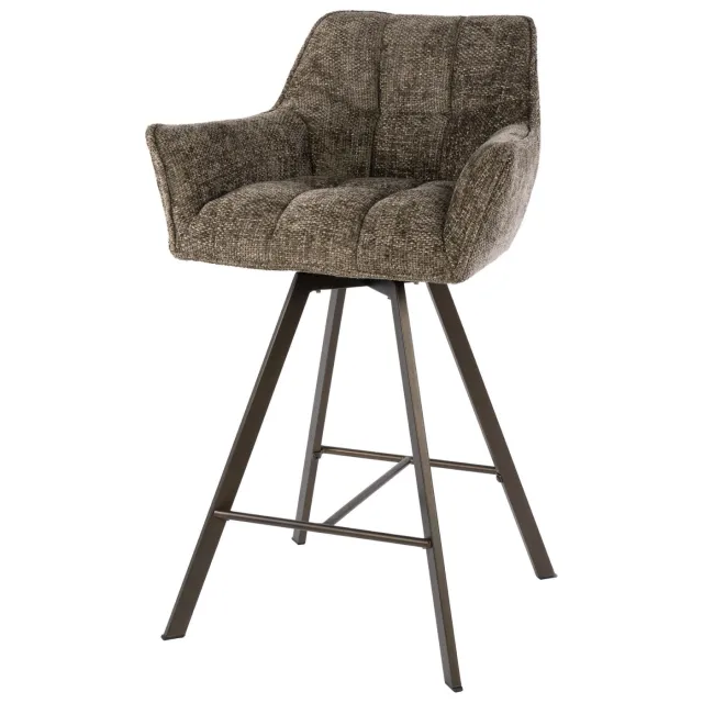 Nest of Nora Set van 2 - Nest of Nora Barstoelen Elda - Draaibaar - Taupe-bruin