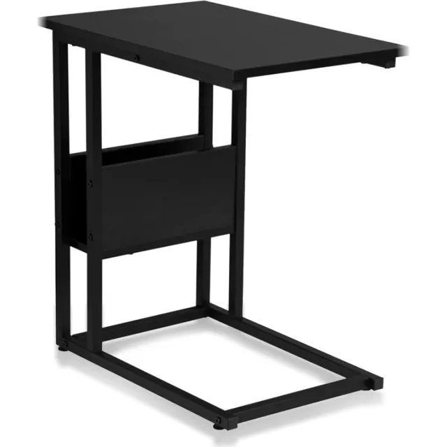 Happyment Bijzettafel - Laptoptafel - Ontbijt - Bed - vierkant / rechthoek - Zwart - 55x36x60cm
