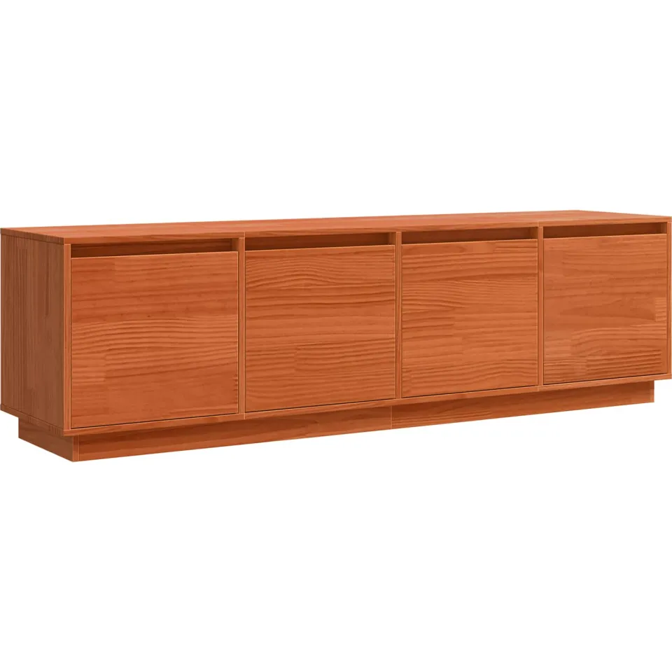 vidaXL TV-kast 156 x 37 x 45 cm Bruin Bewerkt hout