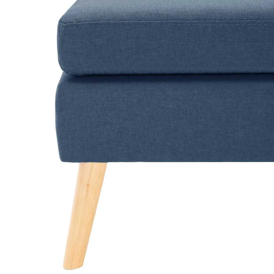 vidaXL Voetenbank stof blauw, foto 4