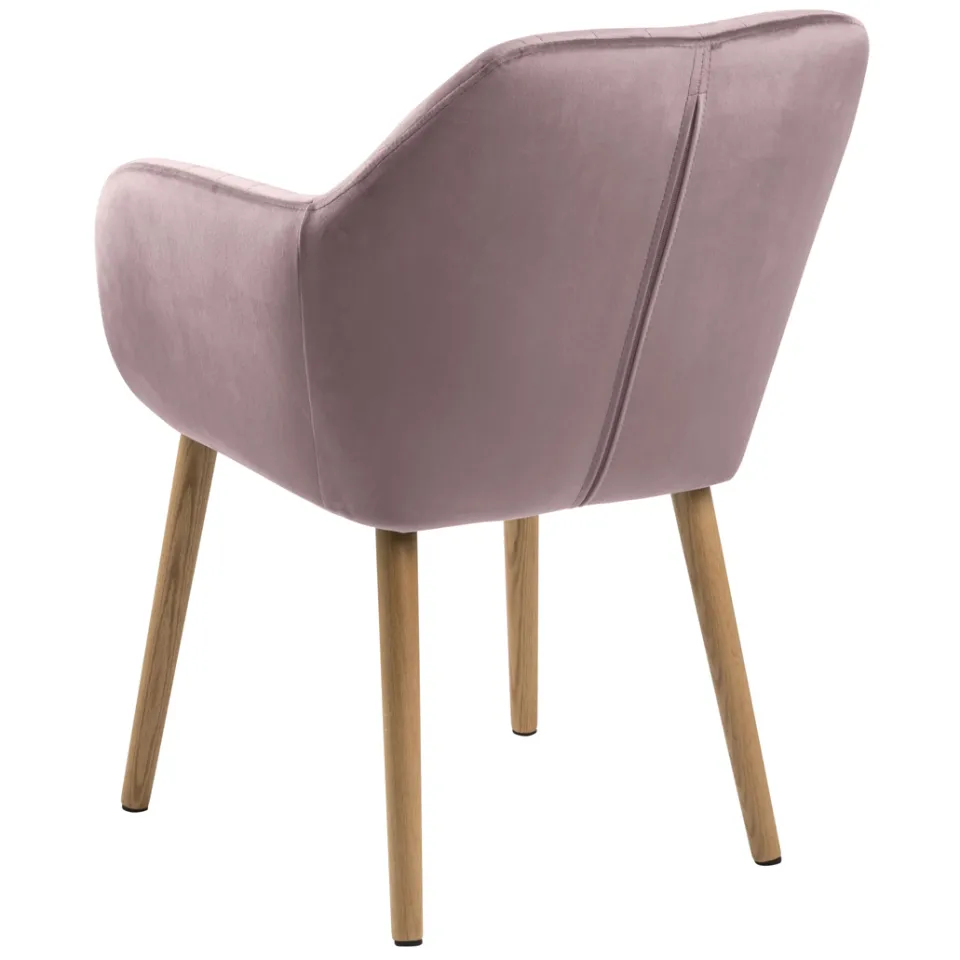 Lisomme Djura velvet eetkamerstoel roze, foto 3