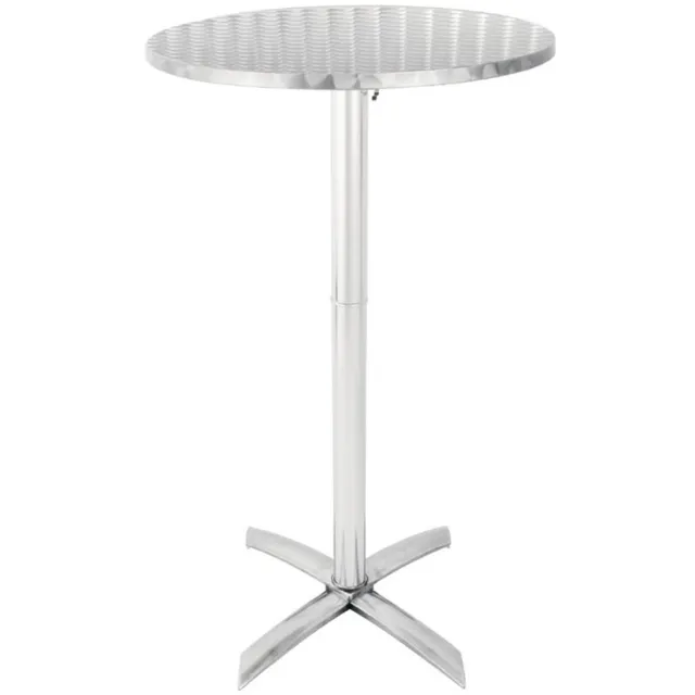 Bolero Ronde Statafel Met Kantelbaar RVS Blad GR396 Grijs