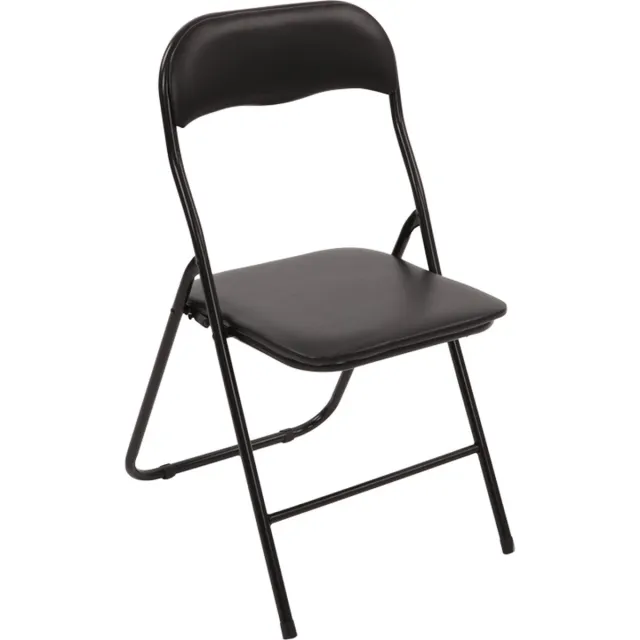 V-Part klapstoel - Zithoogte: 40 cm - Metaal - Campingstoel - Zwart