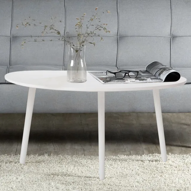 Homestyle4u Bijzettafel - 84x43 cm - Wit - Grenen