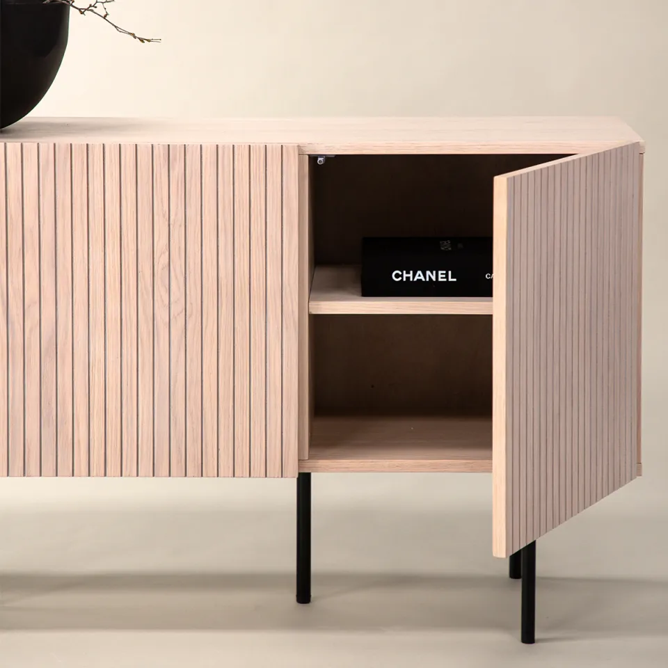 Nest living Ingmar houten dressoir whitewash - 150 x 75 cm, foto 3