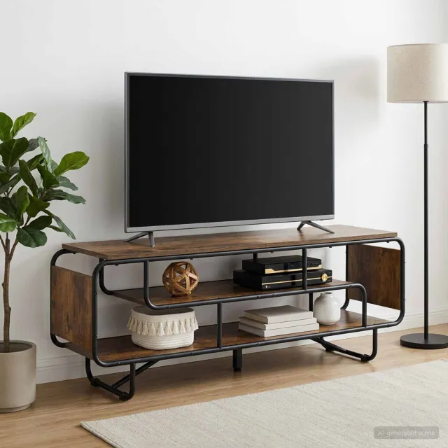 vidaXL TV-standaard 140 x 36 x 45 cm Gerookt eiken Bewerkt hout Bruin